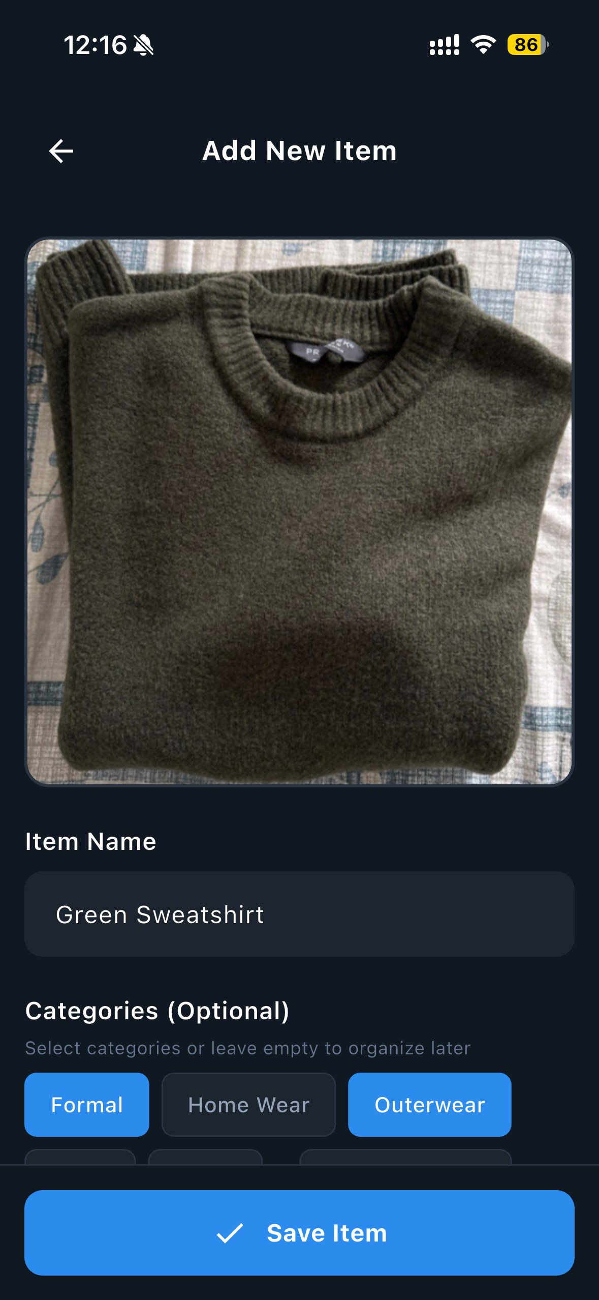 Add item